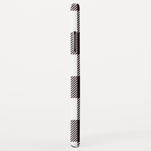 Zwart-witcontrole Tartan speldenmonogram Case-Mate iPhone Case (Achterkant/rechts)