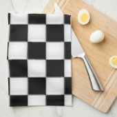Zwart-witcontrolepatronen Theedoek (Quarter Fold)