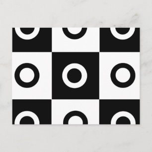 Zwart-witcontrolepatroon Briefkaart
