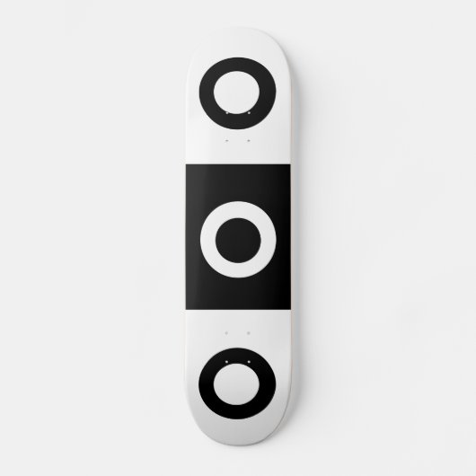 Zwart-witcontrolepatroon Persoonlijk Skateboard (Voorkant)