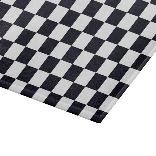 Zwart-witcontrolepatroon Snijplank (Hoek)