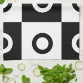 Zwart-witcontrolepatroon Theedoek (Gevouwen)