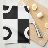 Zwart-witcontrolepatroon Theedoek (Quarter Fold)