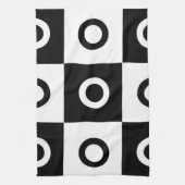 Zwart-witcontrolepatroon Theedoek (Verticaal)