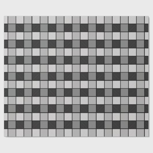 Zwart-witcontroles Cadeaupapier (Vlak)