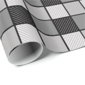 Zwart-witcontroles Cadeaupapier (Rol Hoek)