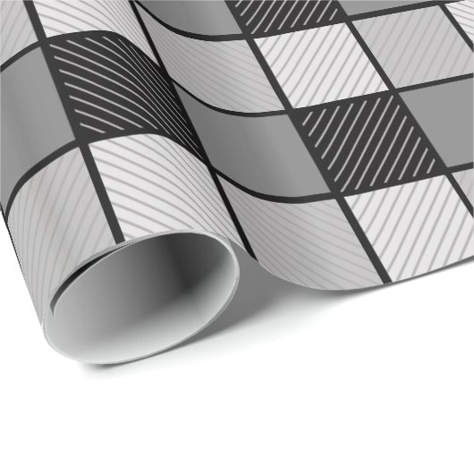 Zwart-witcontroles Cadeaupapier (Rol Hoek)