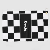 Zwart-witcontroleur golfhanddoek (Horizontaal)
