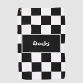 Zwart-witcontroleur golfhanddoek (Voorkant)