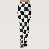 Zwart-witcontrollerpatroon Leggings (Achterkant)