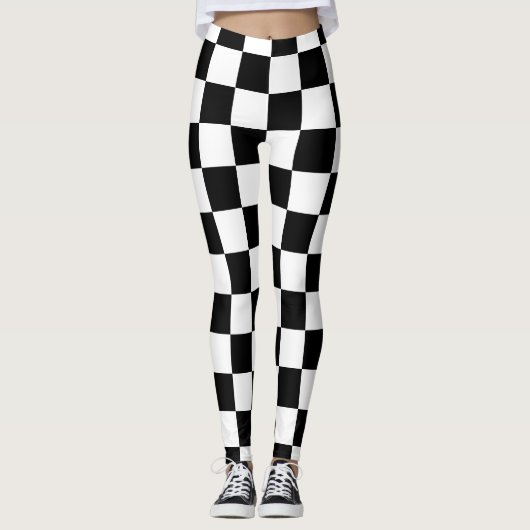 Zwart-witcontrollerpatroon Leggings (Voorkant)