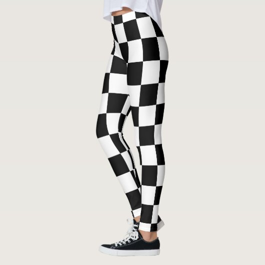 Zwart-witcontrollerpatroon Leggings (Links)