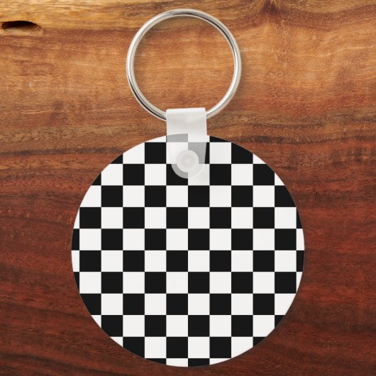 Zwart-witcontrollerpatroon Sleutelhanger (Voorkant)