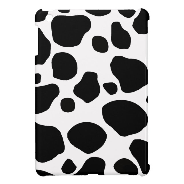 Zwart-witcow afdrukscherm iPad mini-draagtas iPad Mini Case (Achterkant)
