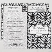 Zwart-witdamasprogramma Weddenschappen Flyer (Voorkant / Achterkant)
