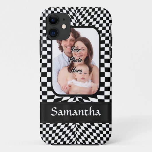 Zwart-witdambord Case-Mate iPhone Case (Achterkant)