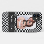 Zwart-witdambord Case-Mate iPhone Case (Achterkant (horizontaal))