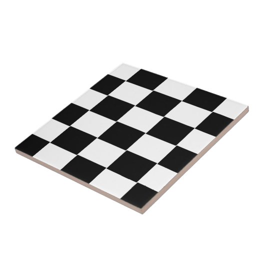 Zwart-witdambord Tegeltje (Zijkant)