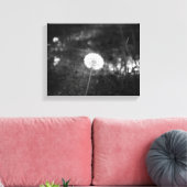 Zwart-witdeandelion in de Bossen 11x14 Canvas Afdruk (Insitu (Woonkamer))