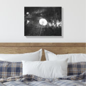 Zwart-witdeandelion in de Bossen 11x14 Canvas Afdruk (Insitu (Slaapkamer))