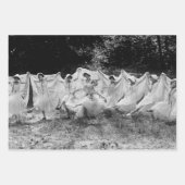 zwart-witdecoupage Ballerina Inpakpapier Vel (Voorkant 3)