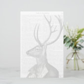 Zwart-witdeerportret Briefpapier (Staand voorkant)