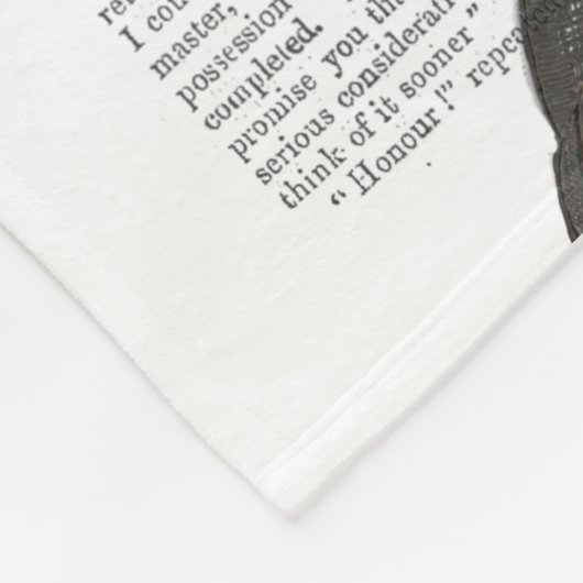 Zwart-witdeerportret Fleece Deken (Hoek)