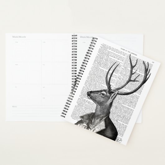 Zwart-witdeerportret Planner (Display)