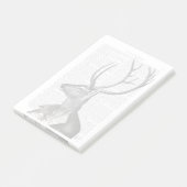 Zwart-witdeerportret Post-it® Notes (Schuin)