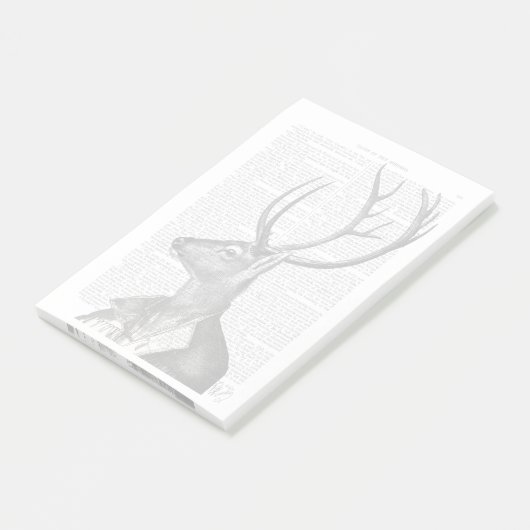 Zwart-witdeerportret Post-it® Notes (Schuin)