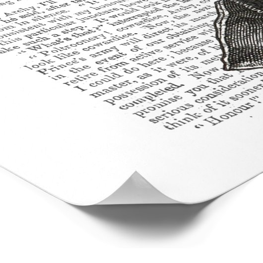 Zwart-witdeerportret Poster (Hoek)