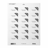 Zwart-witdriehoek Modern geometrisch adres Etiket (Full Sheet)