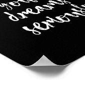 Zwart-witdromen citeren poster voor wandkunst | 8x (Hoek)