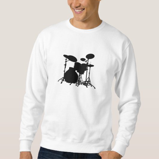 Zwart-witdrum Kit Silhouette - Drummers Trui (Voorkant)