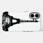 Zwart-wite Eiffeltower Case-Mate iPhone Case (Achterkant (horizontaal))