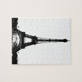 Zwart-wite Eiffeltower Legpuzzel (Horizontaal)