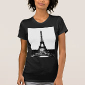 Zwart-wite Eiffeltower T-shirt (Voorkant)