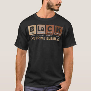 Zwart-witelement Zwarte geschiedenismaand BLM II T-shirt