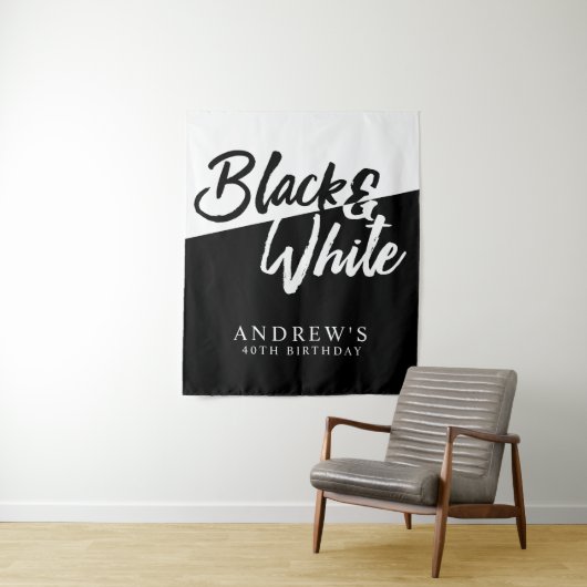 Zwart-witfeest, Fotobackdrop Wandkleed (In situ)