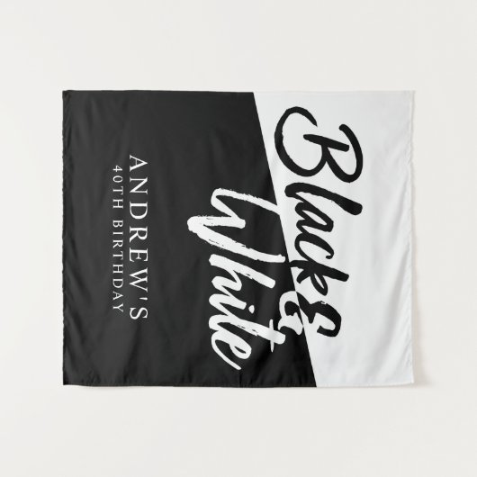 Zwart-witfeest, Fotobackdrop Wandkleed (Voorkant (horizontaal))