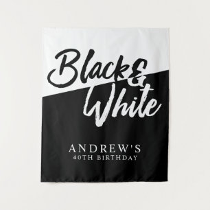 Zwart-witfeest, fotobackdrop wandkleed