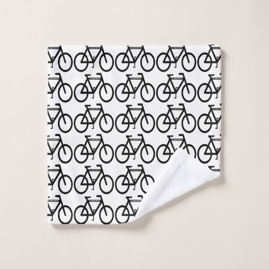 Zwart-witfietshanddoeken Bad Handdoek (Wasdoekje)