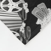 Zwart-witfilm klassieke spuit die kijkt fleece deken (Hoek)