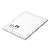 Zwart-witfilm met grijze poten notitieblok (Linkerzijde)