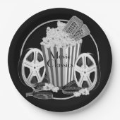 Zwart-witfilms klassiekers papieren bordje (Voorkant)