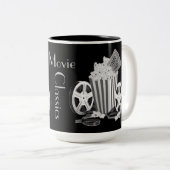 Zwart-witfilms klassiekers tweekleurige koffiemok (Voorkant rechts)