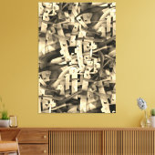 Zwart-witflamboyant Geometric Abstract Canvas Afdruk (Insitu (Woonkamer))