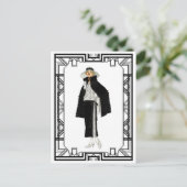 zwart-witflatpanel Mode art Briefkaart (Staand voorkant)