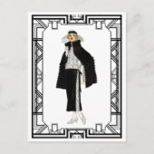  zwart-witflatpanel Mode art Briefkaart (Voorkant)
