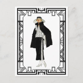 zwart-witflatpanel Mode art Briefkaart